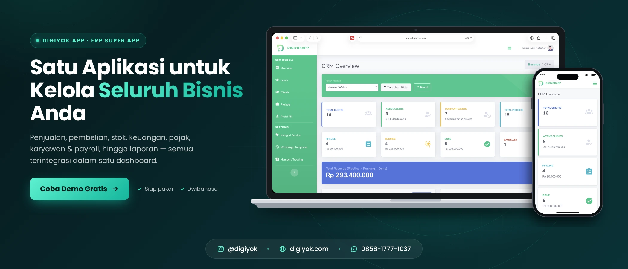 ERP by Digiyok App. Solusi ERP terjangkau dalam transformasikan bisnis Anda
